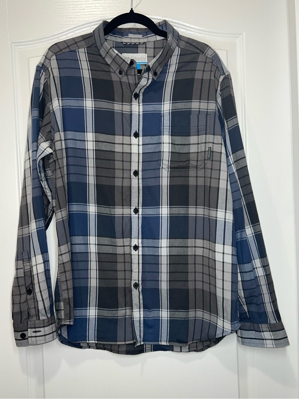 Columbia Sportswear Cooper Lake Regular Fit Plaid Long Sleeve Button Shirt Large